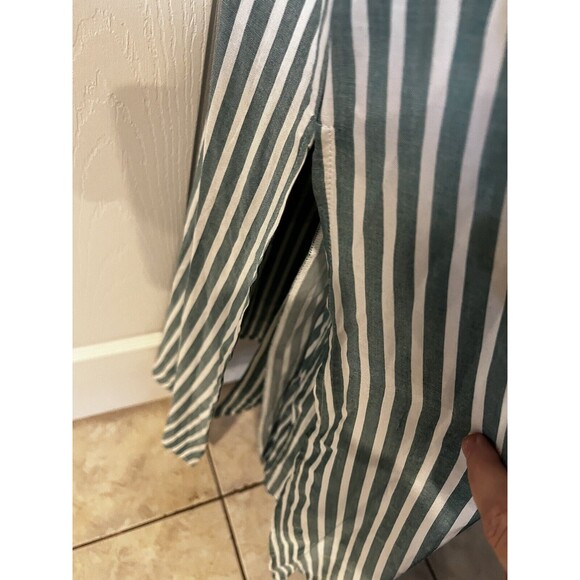 Cupshe Maxi Dress Womens Sz Small Swim Cover Up Side Slits nautical longline New - Picture 7 of 8